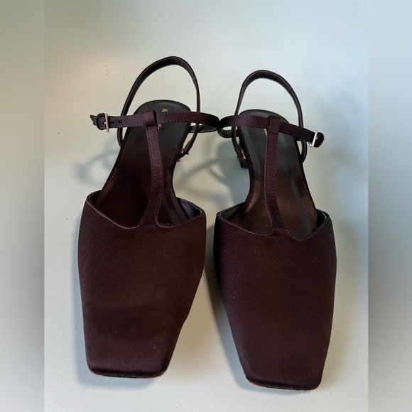 Reformation Silk T Strap Heels NWOT - Picture 3 of 7